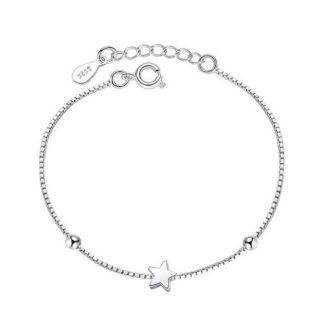 Bracelet etoile chaine fine argent