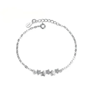 Bracelet argent etoile pour femme