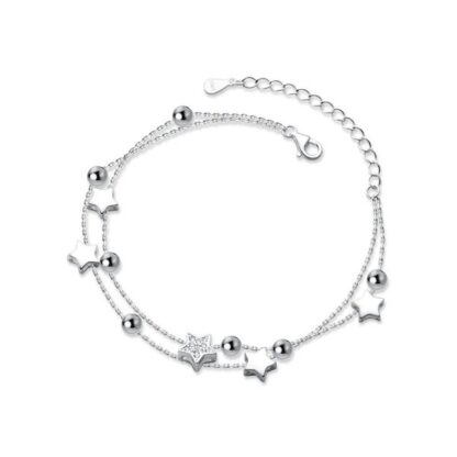 Bracelet etoile argent multirang pour femme