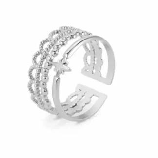 bague etoile pour femme tendance compose de plusieurs rangs